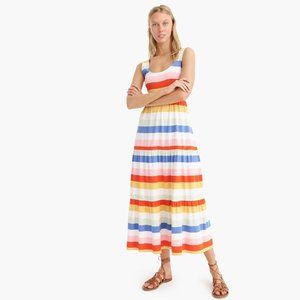 J. Crew knit rainbow tiered midi dress Medium TALL